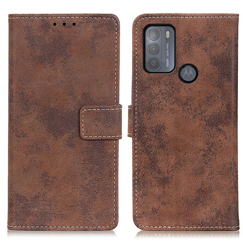 Coque Portefeuille Livre Cuir Etui Clapet D05Y pour Motorola Moto G50 Marron