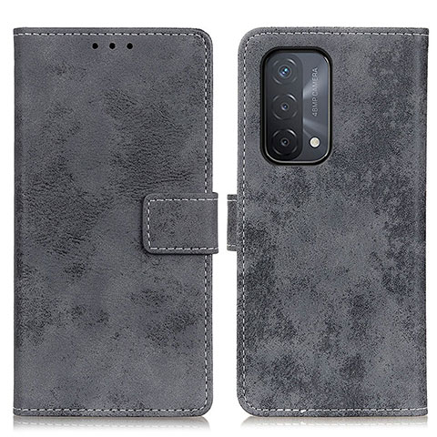 Coque Portefeuille Livre Cuir Etui Clapet D05Y pour Oppo A93 5G Gris