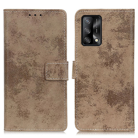 Coque Portefeuille Livre Cuir Etui Clapet D05Y pour Oppo F19 Kaki