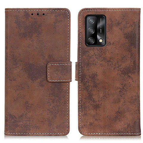 Coque Portefeuille Livre Cuir Etui Clapet D05Y pour Oppo F19 Marron