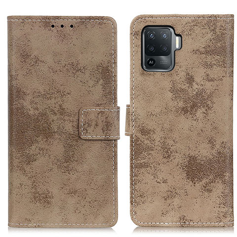 Coque Portefeuille Livre Cuir Etui Clapet D05Y pour Oppo Reno5 F Kaki