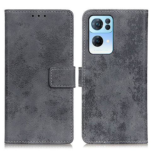 Coque Portefeuille Livre Cuir Etui Clapet D05Y pour Oppo Reno7 Pro 5G Gris