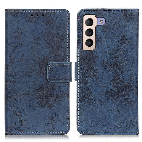 Coque Portefeuille Livre Cuir Etui Clapet D05Y pour Samsung Galaxy S21 5G Bleu