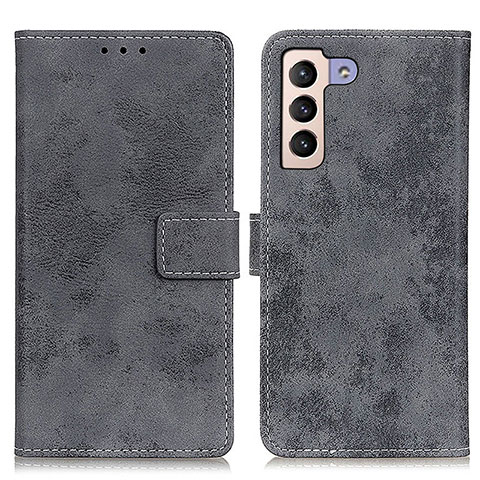 Coque Portefeuille Livre Cuir Etui Clapet D05Y pour Samsung Galaxy S21 5G Gris