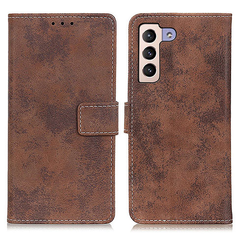 Coque Portefeuille Livre Cuir Etui Clapet D05Y pour Samsung Galaxy S21 Plus 5G Marron