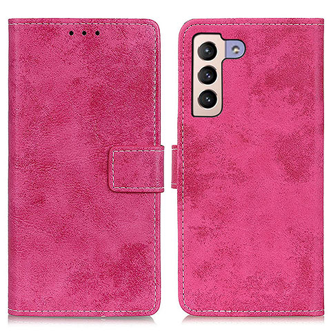 Coque Portefeuille Livre Cuir Etui Clapet D05Y pour Samsung Galaxy S24 Plus 5G Rose Rouge