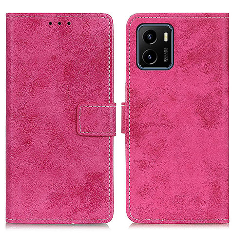 Coque Portefeuille Livre Cuir Etui Clapet D05Y pour Vivo iQOO U5x Rose Rouge