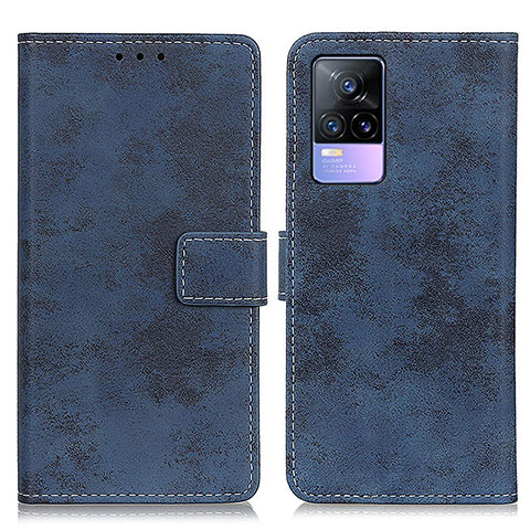 Coque Portefeuille Livre Cuir Etui Clapet D05Y pour Vivo V21e 5G Bleu