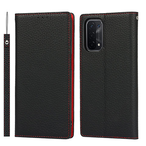 Coque Portefeuille Livre Cuir Etui Clapet D06T pour OnePlus Nord N200 5G Noir