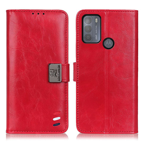 Coque Portefeuille Livre Cuir Etui Clapet D06Y pour Motorola Moto G50 Rouge