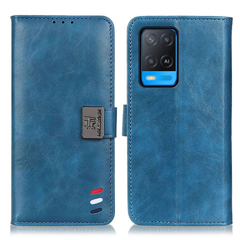 Coque Portefeuille Livre Cuir Etui Clapet D06Y pour Oppo A54 4G Bleu