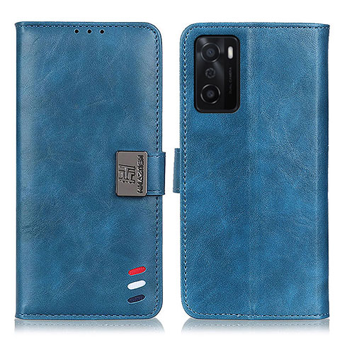 Coque Portefeuille Livre Cuir Etui Clapet D06Y pour Oppo A55S 5G Bleu