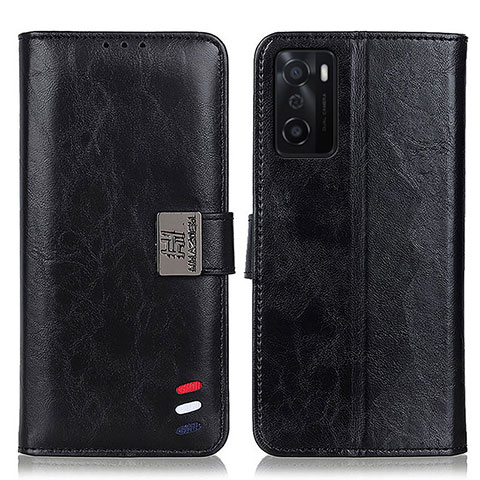 Coque Portefeuille Livre Cuir Etui Clapet D06Y pour Oppo A55S 5G Noir