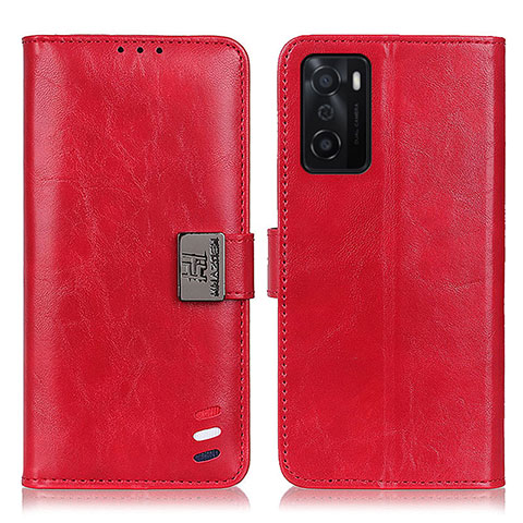 Coque Portefeuille Livre Cuir Etui Clapet D06Y pour Oppo A55S 5G Rouge