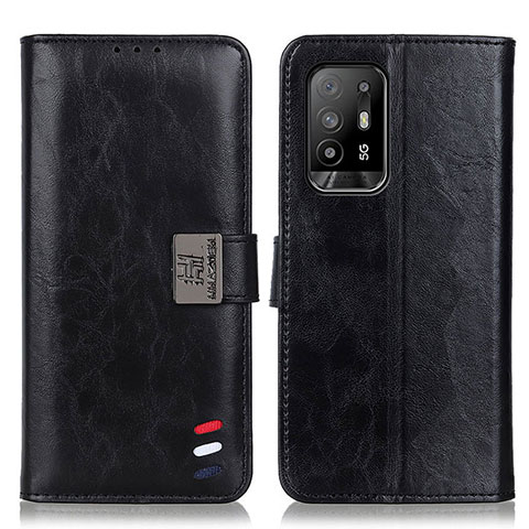 Coque Portefeuille Livre Cuir Etui Clapet D06Y pour Oppo F19 Pro+ Plus 5G Noir