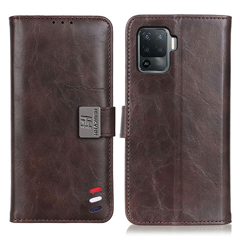 Coque Portefeuille Livre Cuir Etui Clapet D06Y pour Oppo Reno5 F Marron