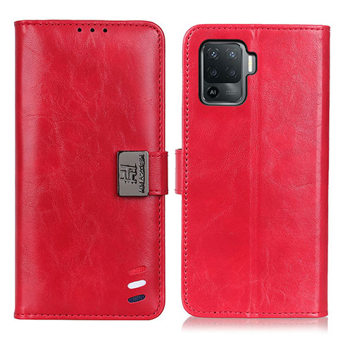 Coque Portefeuille Livre Cuir Etui Clapet D06Y pour Oppo Reno5 Lite Rouge