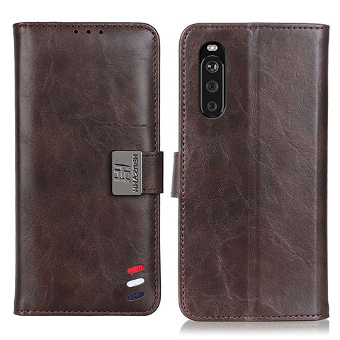 Coque Portefeuille Livre Cuir Etui Clapet D06Y pour Sony Xperia 10 III Marron