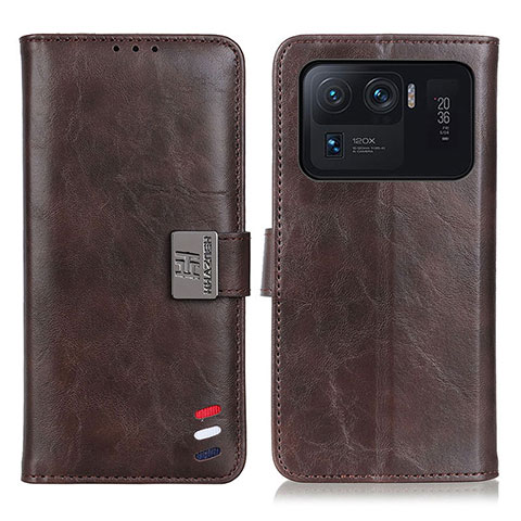 Coque Portefeuille Livre Cuir Etui Clapet D06Y pour Xiaomi Mi 11 Ultra 5G Marron