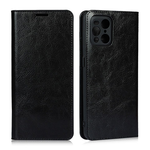 Coque Portefeuille Livre Cuir Etui Clapet D07T pour Oppo Find X3 5G Noir