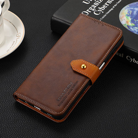 Coque Portefeuille Livre Cuir Etui Clapet D07Y pour Huawei Mate 60 Pro Marron