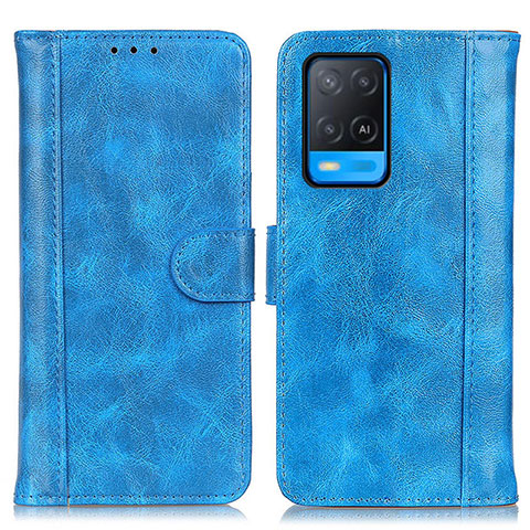 Coque Portefeuille Livre Cuir Etui Clapet D07Y pour Oppo A54 4G Bleu Ciel