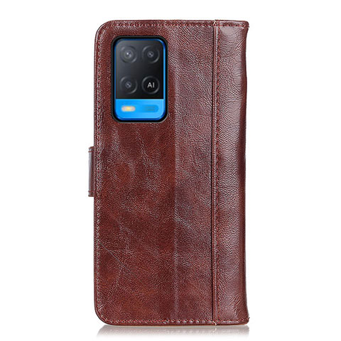 Coque Portefeuille Livre Cuir Etui Clapet D07Y pour Oppo A54 4G Marron