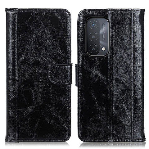 Coque Portefeuille Livre Cuir Etui Clapet D07Y pour Oppo A74 5G Noir