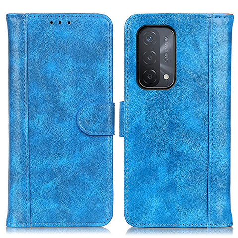 Coque Portefeuille Livre Cuir Etui Clapet D07Y pour Oppo A93 5G Bleu Ciel