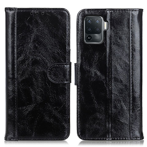 Coque Portefeuille Livre Cuir Etui Clapet D07Y pour Oppo F19 Pro Noir