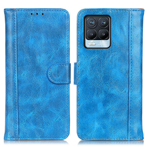 Coque Portefeuille Livre Cuir Etui Clapet D07Y pour Realme 8 4G Bleu Ciel