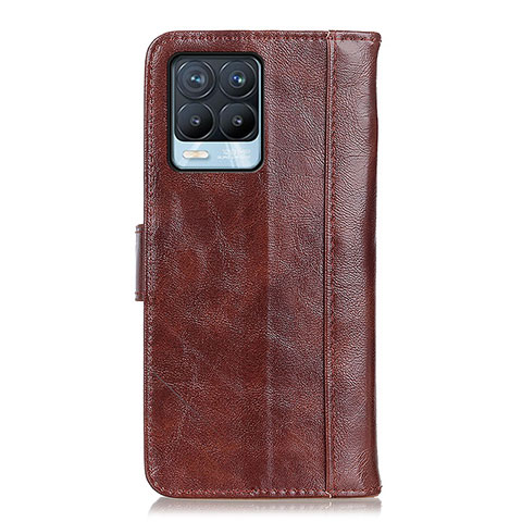 Coque Portefeuille Livre Cuir Etui Clapet D07Y pour Realme 8 4G Marron