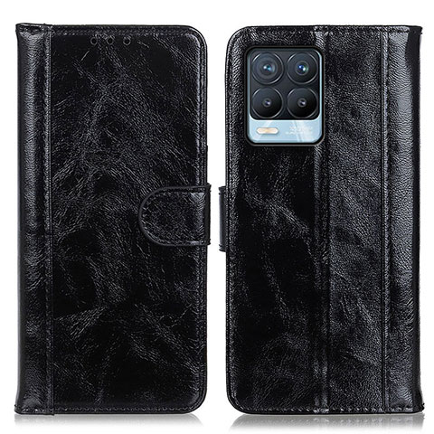 Coque Portefeuille Livre Cuir Etui Clapet D07Y pour Realme 8 Pro Noir