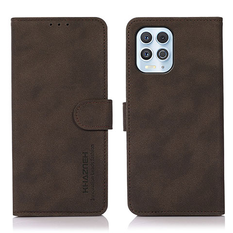 Coque Portefeuille Livre Cuir Etui Clapet D08Y pour Motorola Moto G100 5G Marron