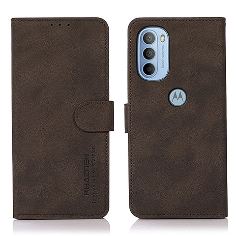 Coque Portefeuille Livre Cuir Etui Clapet D08Y pour Motorola Moto G41 Marron