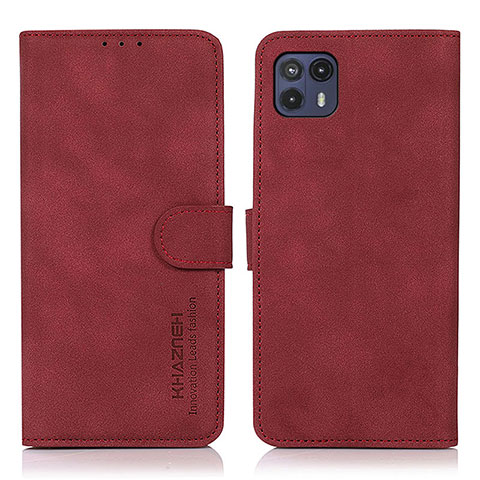 Coque Portefeuille Livre Cuir Etui Clapet D08Y pour Motorola Moto G50 5G Rouge