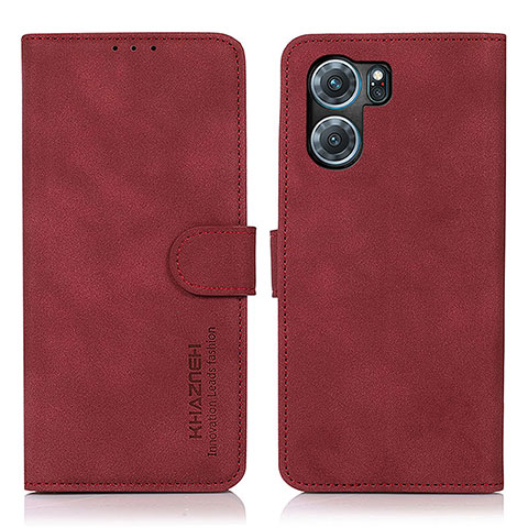 Coque Portefeuille Livre Cuir Etui Clapet D08Y pour Oppo K10 5G Rouge