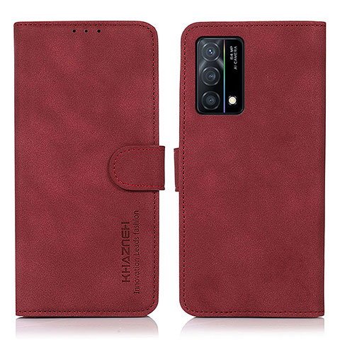 Coque Portefeuille Livre Cuir Etui Clapet D08Y pour Oppo K9 5G Rouge