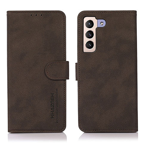 Coque Portefeuille Livre Cuir Etui Clapet D08Y pour Samsung Galaxy S21 FE 5G Marron