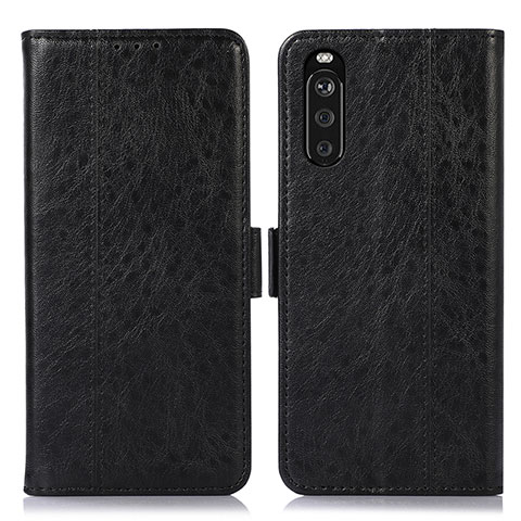 Coque Portefeuille Livre Cuir Etui Clapet D08Y pour Sony Xperia 10 III Lite Noir