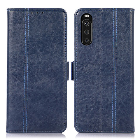 Coque Portefeuille Livre Cuir Etui Clapet D08Y pour Sony Xperia 10 III SOG04 Bleu