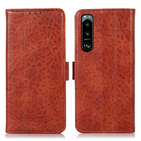 Coque Portefeuille Livre Cuir Etui Clapet D08Y pour Sony Xperia 5 III Marron