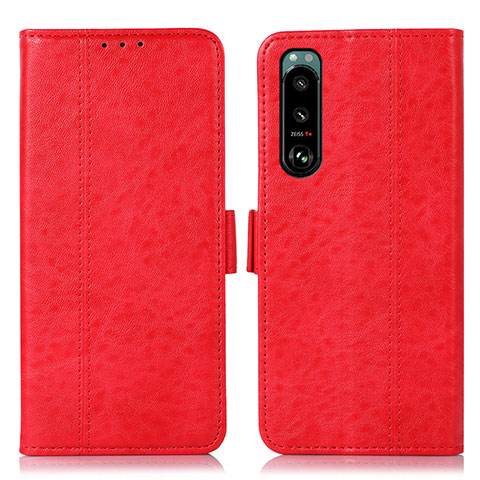 Coque Portefeuille Livre Cuir Etui Clapet D08Y pour Sony Xperia 5 III Rouge