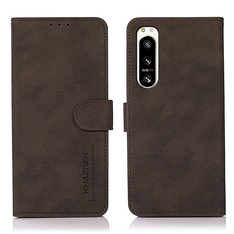 Coque Portefeuille Livre Cuir Etui Clapet D08Y pour Sony Xperia 5 IV Marron