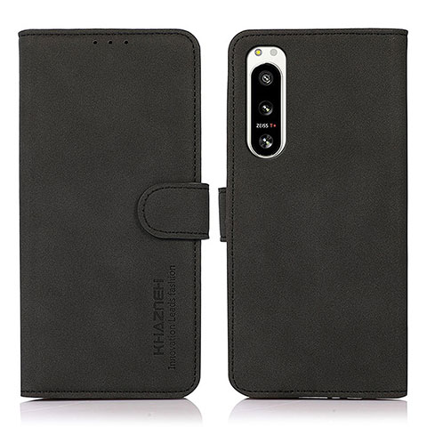 Coque Portefeuille Livre Cuir Etui Clapet D08Y pour Sony Xperia 5 IV Noir