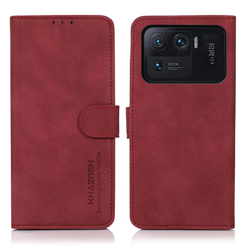 Coque Portefeuille Livre Cuir Etui Clapet D08Y pour Xiaomi Mi 11 Ultra 5G Rouge