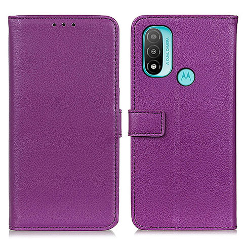 Coque Portefeuille Livre Cuir Etui Clapet D09Y pour Motorola Moto E20 Violet
