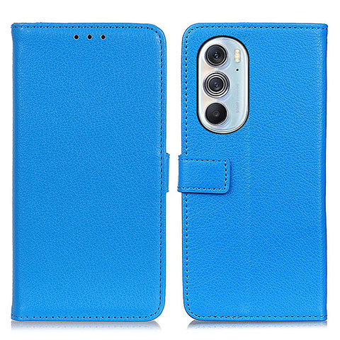 Coque Portefeuille Livre Cuir Etui Clapet D09Y pour Motorola Moto Edge 30 Pro 5G Bleu Ciel