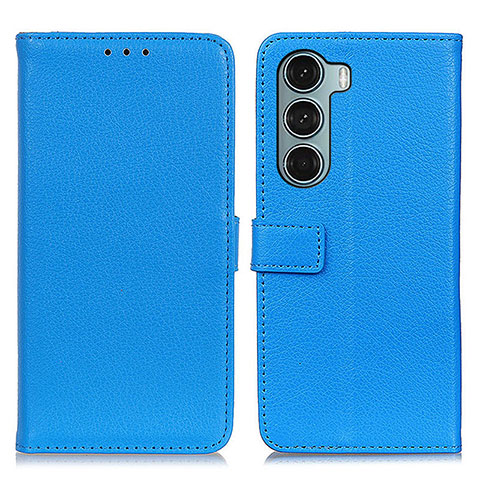 Coque Portefeuille Livre Cuir Etui Clapet D09Y pour Motorola Moto Edge S30 5G Bleu Ciel