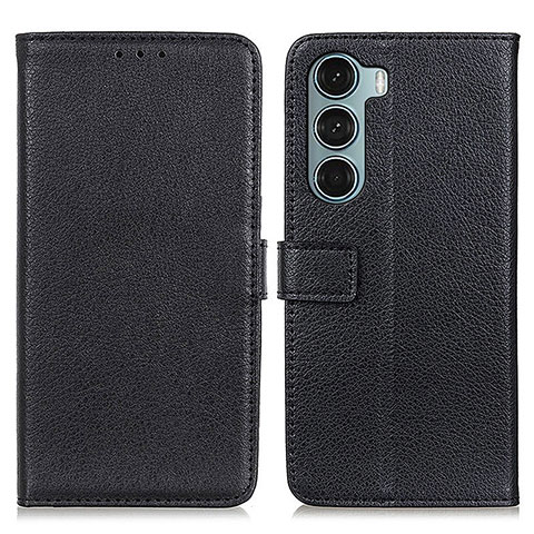 Coque Portefeuille Livre Cuir Etui Clapet D09Y pour Motorola Moto G200 5G Noir